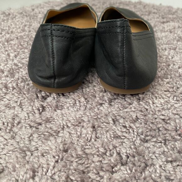 LUCKY BRAND Alba Black Leather Flats Size 7.5 - Picture 6 of 16